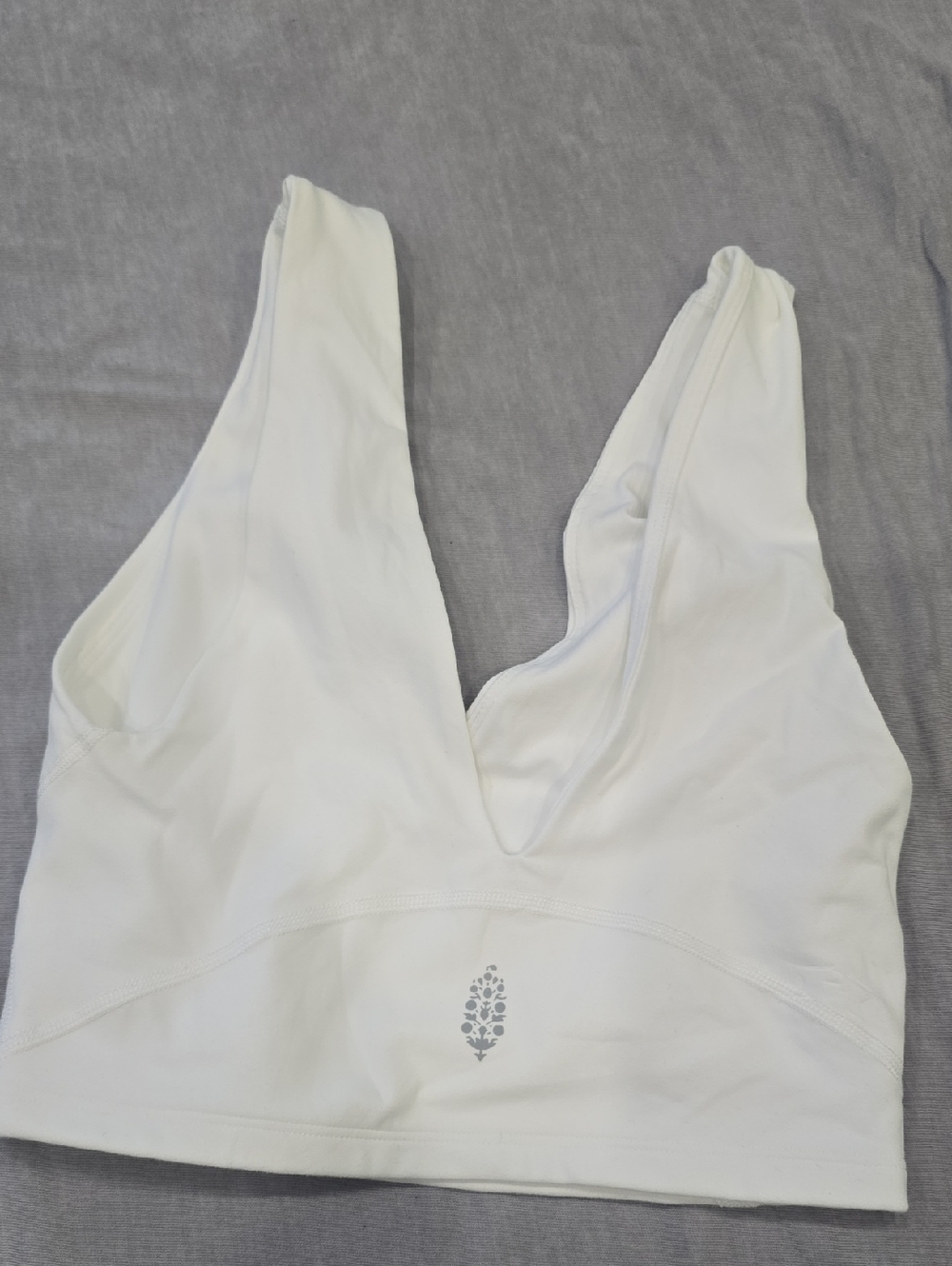 FP Movement by Free People White Deep V Bralette